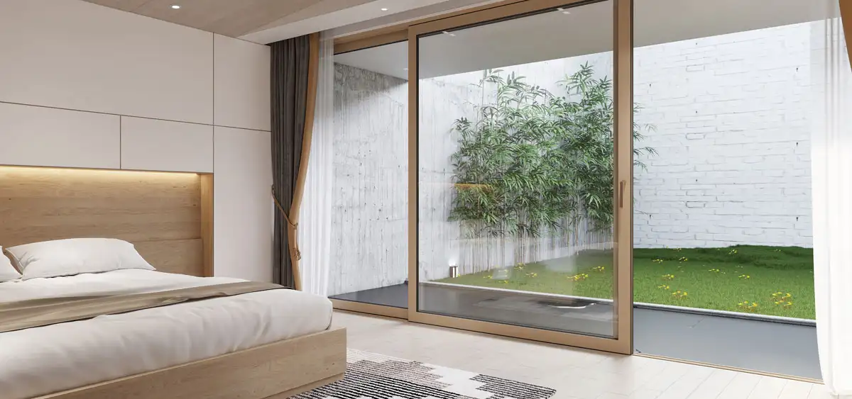 CỬA ĐI MỞ TRƯỢT 3 RAY HỆ 180
